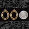 Antiqued Brass Baroque Cameo Frames for - 13mm x 18mm - Set of Two - AB-F10